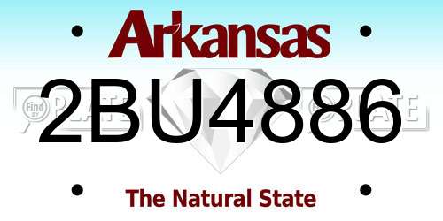 2BU4886 Arkansas License Plate