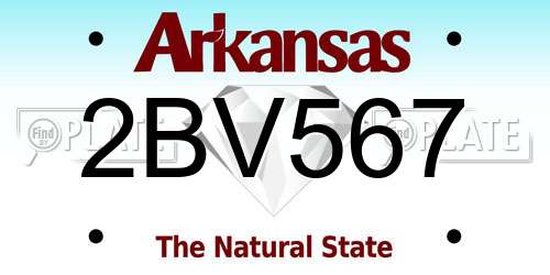 2BV567 Arkansas License Plate