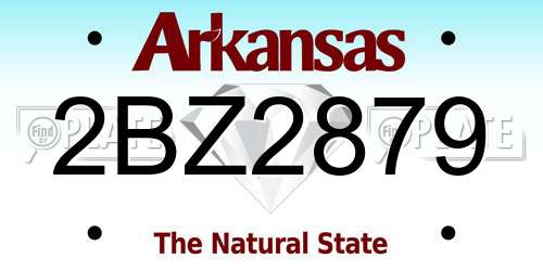 2BZ2879 Arkansas License Plate