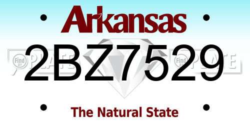 2BZ7529 Arkansas License Plate
