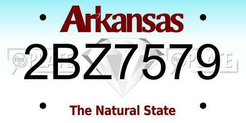 2BZ7579 Arkansas License Plate