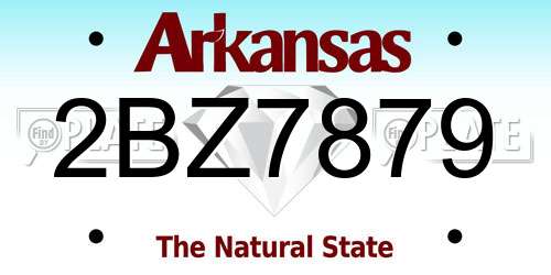 2BZ7879 Arkansas License Plate