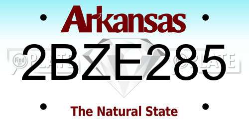 2BZE285 Arkansas License Plate