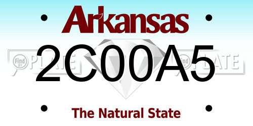 2C00A5 Arkansas License Plate