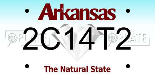2C14T2 Arkansas License Plate