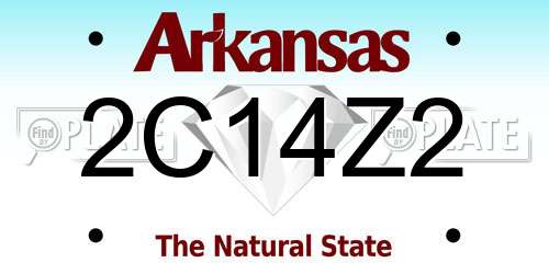 2C14Z2 Arkansas License Plate