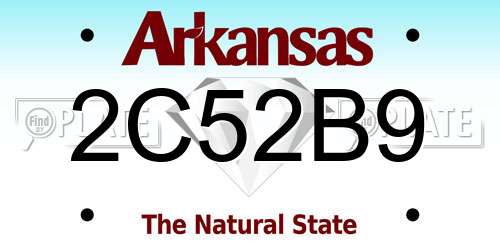 2C52B9 Arkansas License Plate