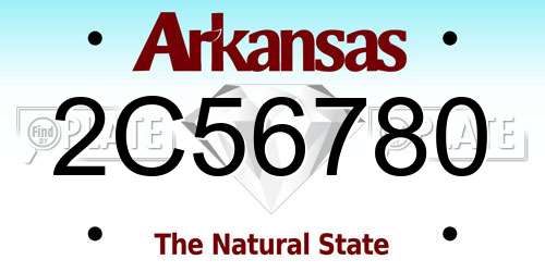 2C56780 Arkansas License Plate