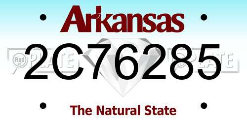 2C76285 Arkansas License Plate