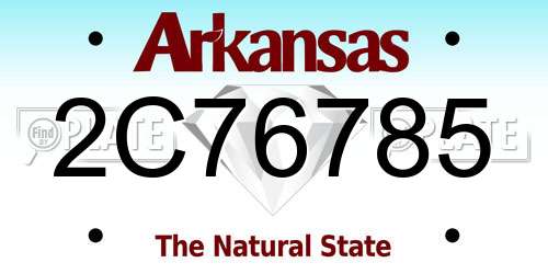 2C76785 Arkansas License Plate