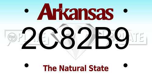 2C82B9 Arkansas License Plate