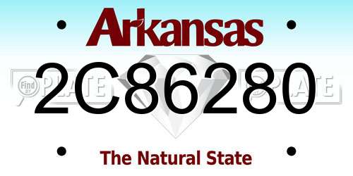 2C86280 Arkansas License Plate