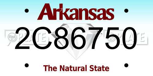 2C86750 Arkansas License Plate