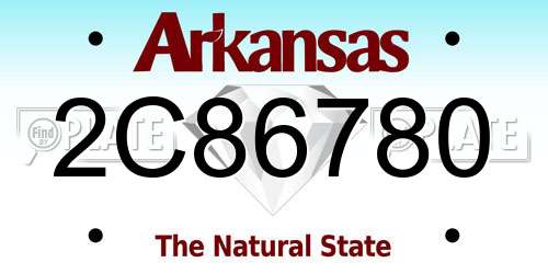2C86780 Arkansas License Plate