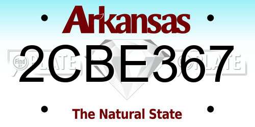 2CBE367 Arkansas License Plate