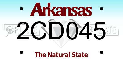 2CD045 Arkansas License Plate