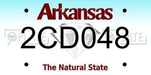 2CD048 Arkansas License Plate