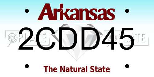 2CDD45 Arkansas License Plate