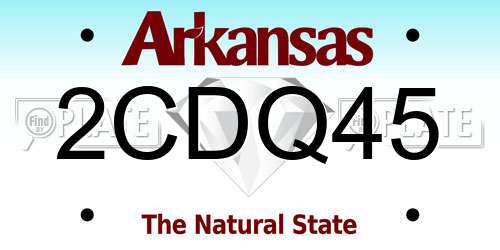 2CDQ45 Arkansas License Plate