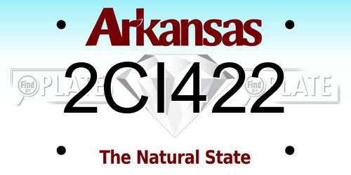 2CI422 Arkansas License Plate