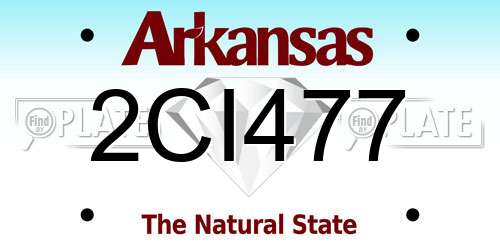 2CI477 Arkansas License Plate