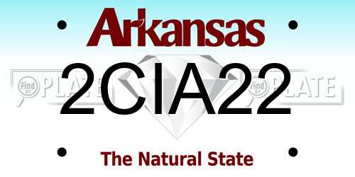 2CIA22 Arkansas License Plate