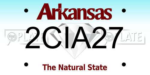 2CIA27 Arkansas License Plate
