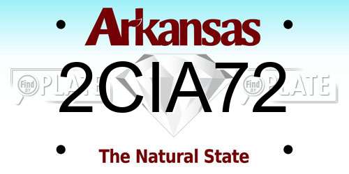 2CIA72 Arkansas License Plate