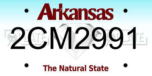 2CM2991 Arkansas License Plate