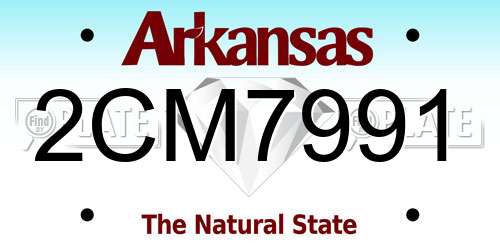 2CM7991 Arkansas License Plate