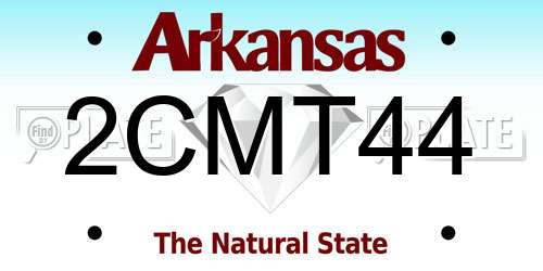 2CMT44 Arkansas License Plate