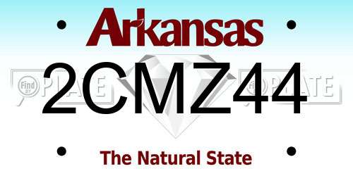 2CMZ44 Arkansas License Plate