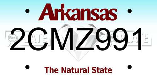 2CMZ991 Arkansas License Plate