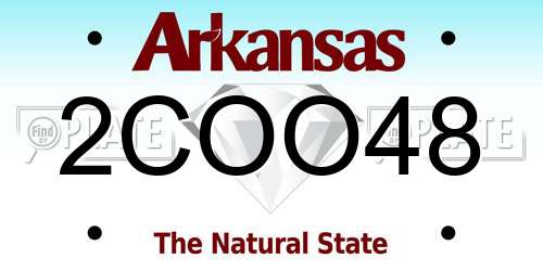 2COO48 Arkansas License Plate