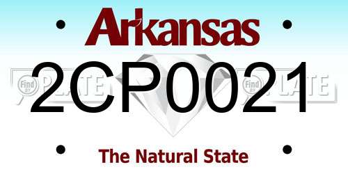 2CP0021 Arkansas License Plate
