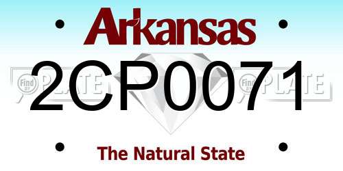 2CP0071 Arkansas License Plate
