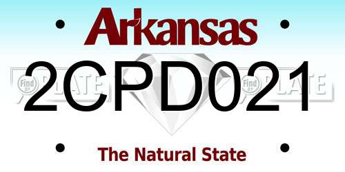 2CPD021 Arkansas License Plate