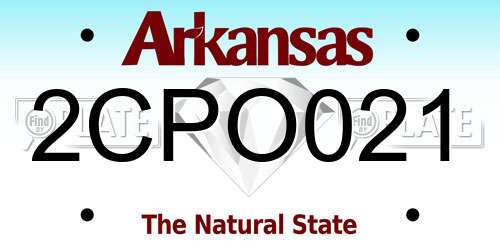 2CPO021 Arkansas License Plate
