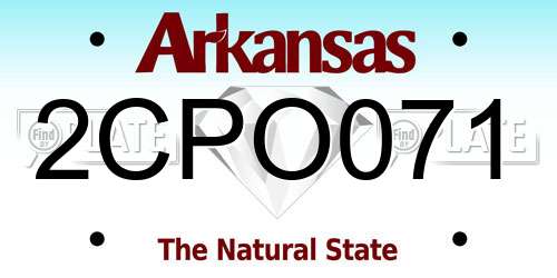 2CPO071 Arkansas License Plate