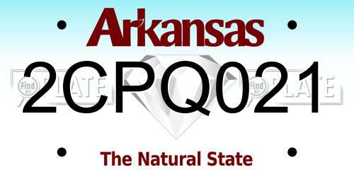 2CPQ021 Arkansas License Plate