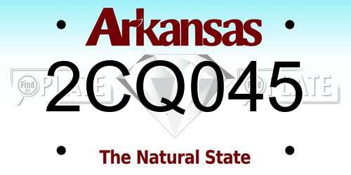 2CQ045 Arkansas License Plate