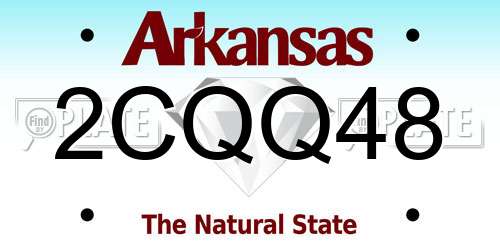 2CQQ48 Arkansas License Plate