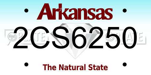 2CS6250 Arkansas License Plate