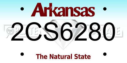 2CS6280 Arkansas License Plate