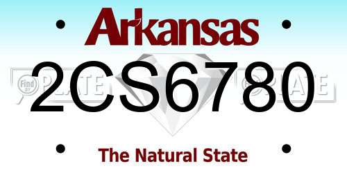 2CS6780 Arkansas License Plate