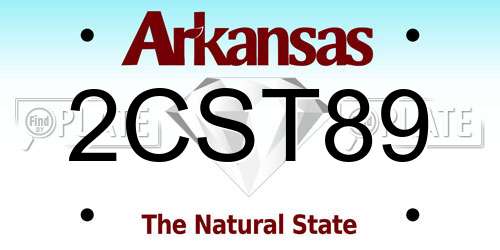 2CST89 Arkansas License Plate