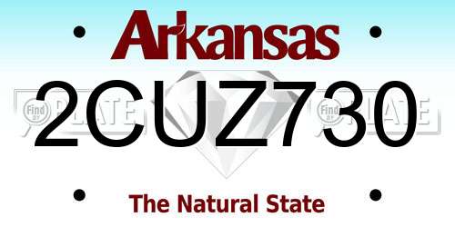 2CUZ730 Arkansas License Plate