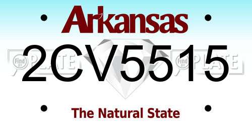 2CV5515 Arkansas License Plate