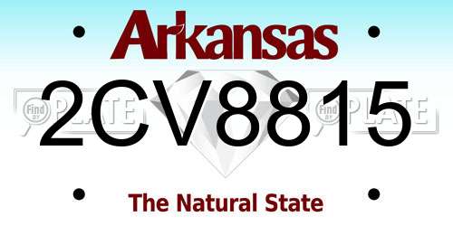 2CV8815 Arkansas License Plate