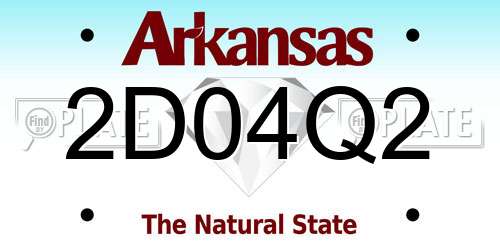 2D04Q2 Arkansas License Plate